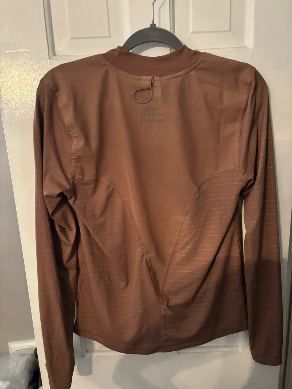 Nike Running Division Long Sleeve Top in Taupe